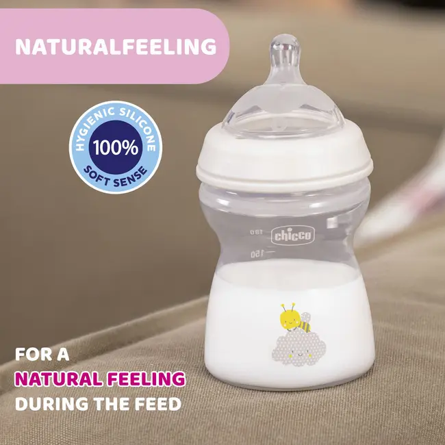Biberon Chicco Natural Feeling PP, 250ml, unisex, tetina s., 2luni+, 0%BPA CHC8132330-7