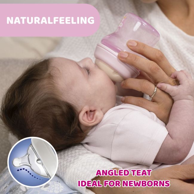 Biberon Chicco Natural Feeling PP, 250ml, unisex, tetina s., 2luni+, 0%BPA CHC8132330-7