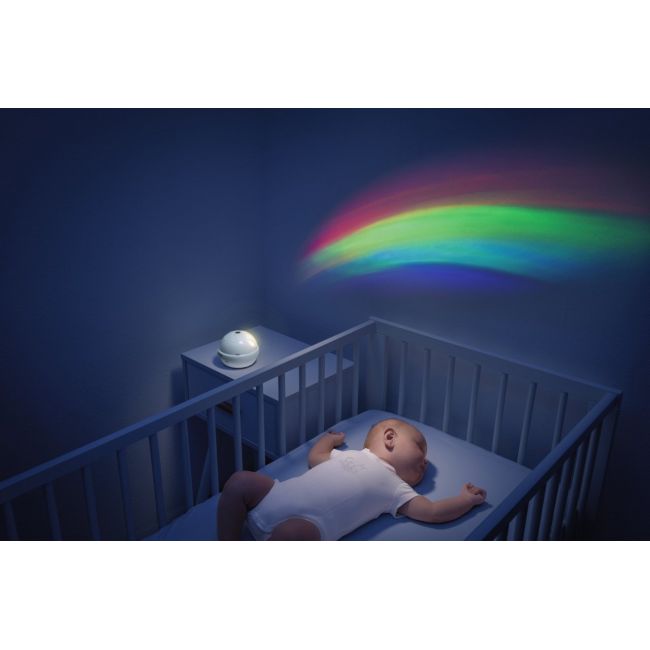 Carusel muzical 3 in 1 Chicco Rainbow cu proiectie, roz, 0 luni+ CHC1104110-1