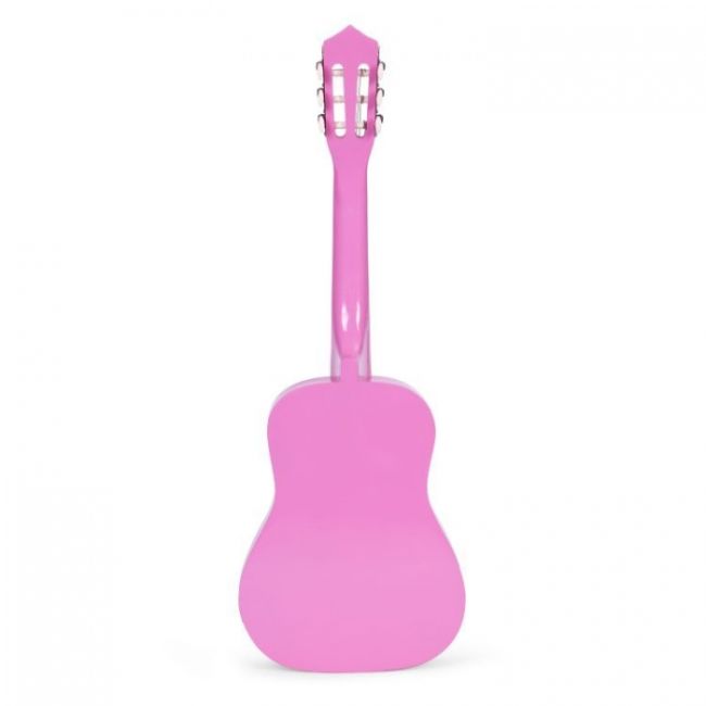 Chitara din lemn cu 6 corzi pentru copii, 86 x 31 cm, ecotoys hx18026-34 - roz edeedihx18026-34pink