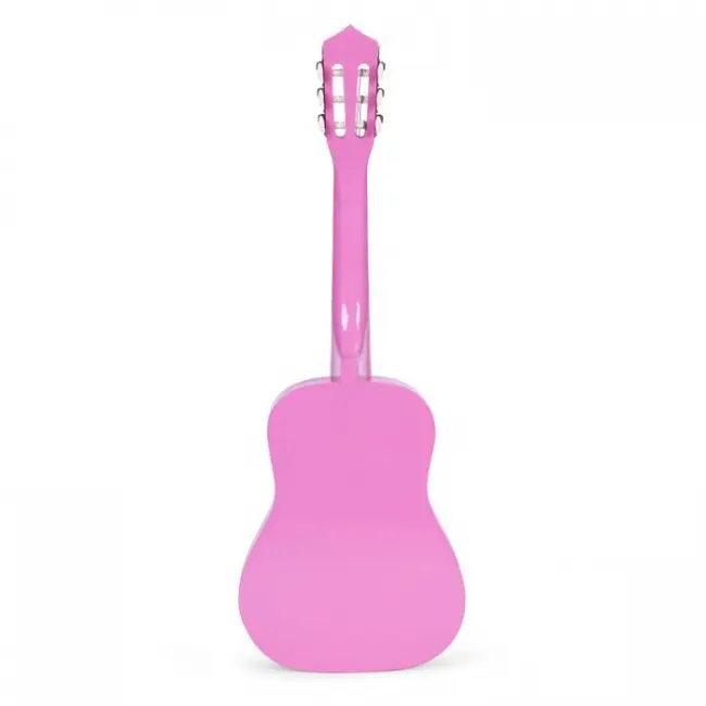 Chitara din lemn cu 6 corzi pentru copii, 86 x 31 cm, ecotoys hx18026-34 - roz edeedihx18026-34pink