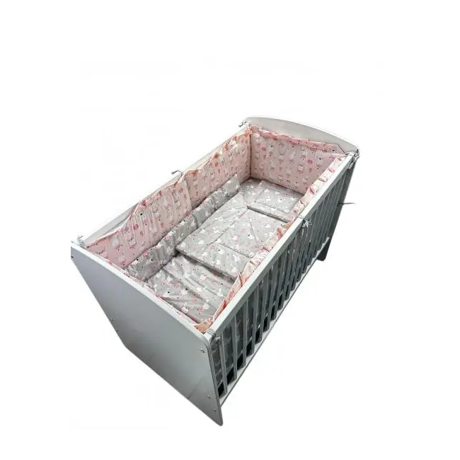 Lenjerie Dancing Bunny Gray-Pink 4+1 piese 120x60 cm MYK00089195