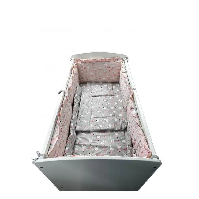 Lenjerie Dancing Bunny Gray-Pink 4+1 piese 120x60 cm MYK00089195