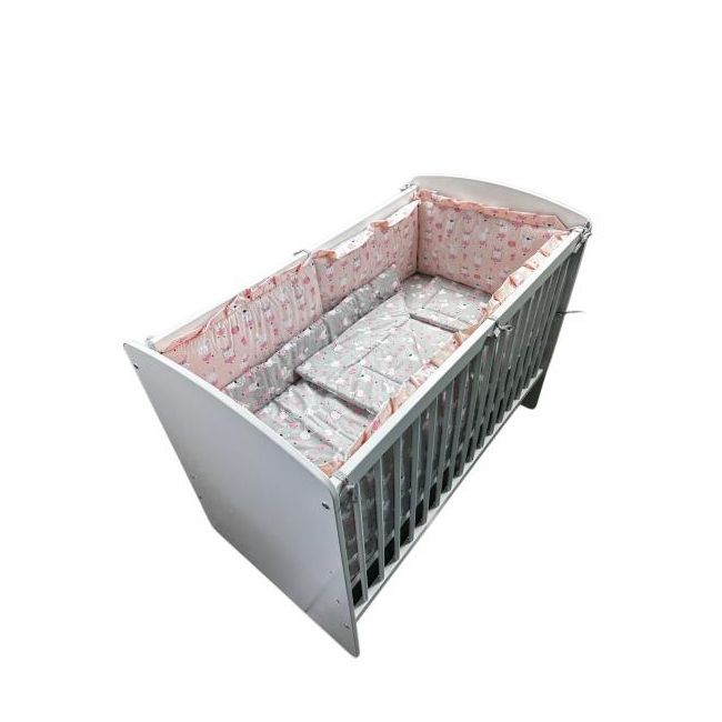 Lenjerie Dancing Bunny Gray-Pink 4+1 piese 120x60 cm MYK00089195
