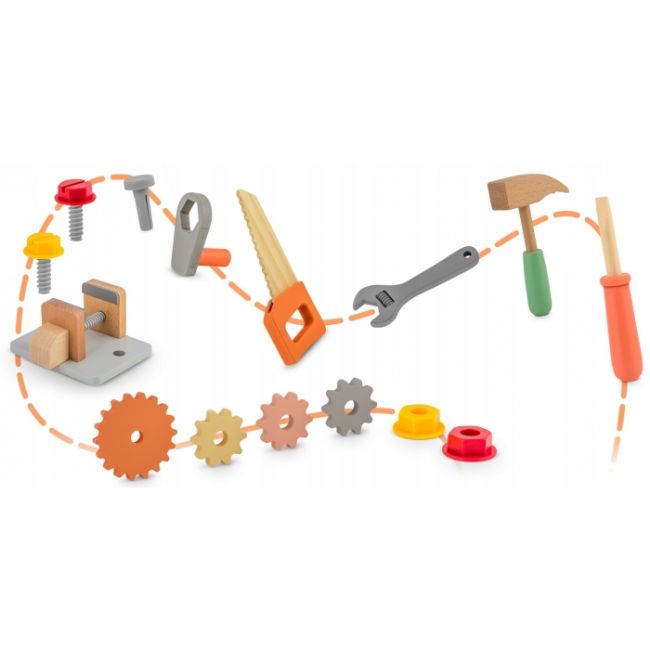 Mini atelier de lucru din lemn cu accesorii incluse, 30 x 25 x 30 cm, ricokids rk-877 edeedi787700