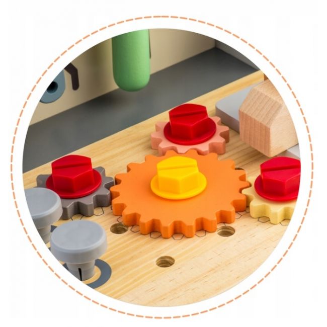 Mini atelier de lucru din lemn cu accesorii incluse, 30 x 25 x 30 cm, ricokids rk-877 edeedi787700