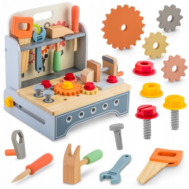 Mini atelier de lucru din lemn cu accesorii incluse, 30 x 25 x 30 cm, ricokids rk-877 edeedi787700