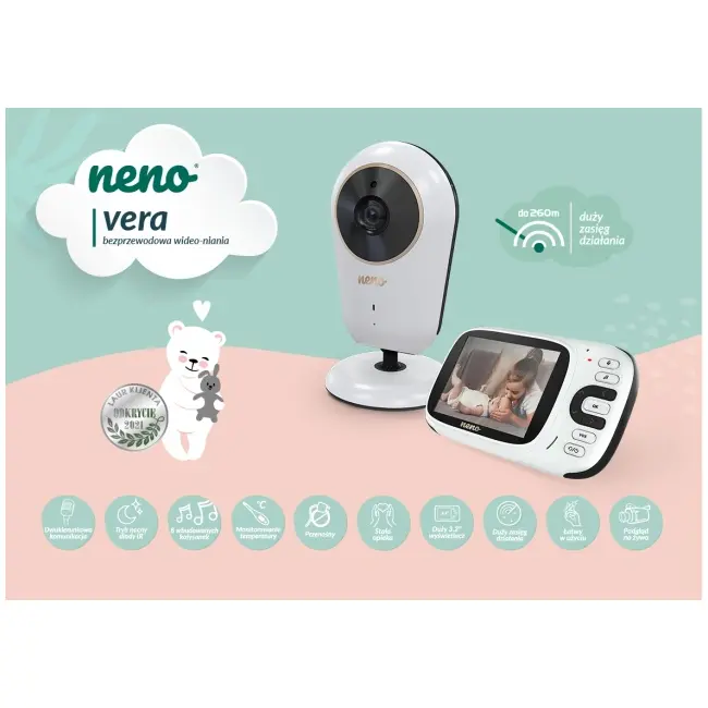 Neno vera &ndash; baby monitor cu receptor wireless nen-mamnn004