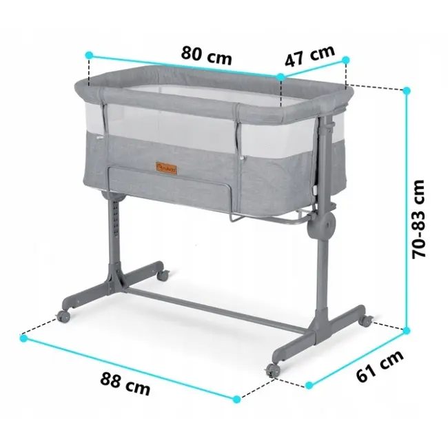 Patut cu laterala culisanta nukido nk-243 - gri edeedi724300