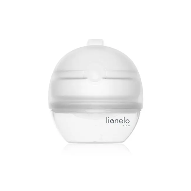 Pompa de san si colector de lapte, Lionelo, Milky 2 in 1, Volum 60 ml, Forma anatomica, Compataibila cu utilizarea cu sutien, Fara bisfenol A, Portabila, Alb BYNLOC-MILKY_2IN1