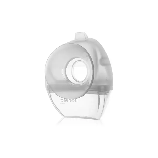 Pompa de san si colector de lapte, Lionelo, Milky 2 in 1, Volum 60 ml, Forma anatomica, Compataibila cu utilizarea cu sutien, Fara bisfenol A, Portabila, Alb BYNLOC-MILKY_2IN1