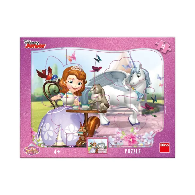 Puzzle cu rama - printesa sofia si ora ceaiului (12 piese)