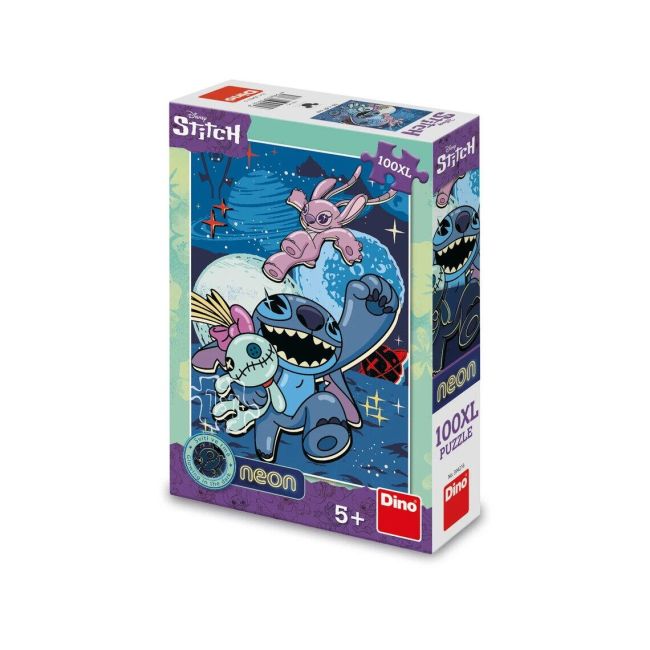 Puzzle neon xl - stitch (100 piese)