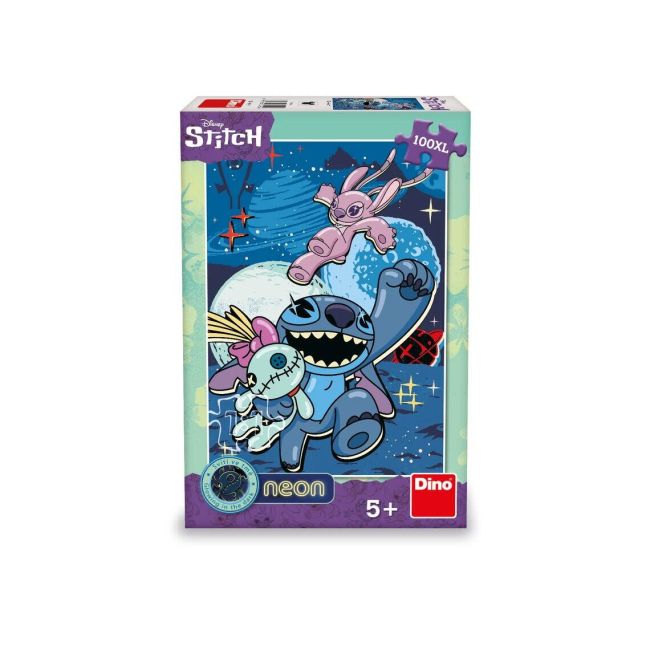 Puzzle neon xl - stitch (100 piese)