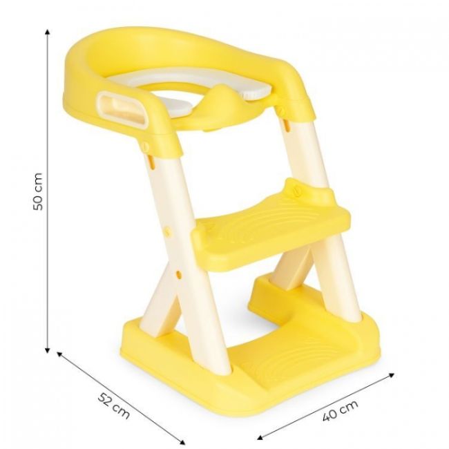 Reductor toaleta cu scara pentru copii ecotoys ha-p23s - galben edeediha-p23syellow