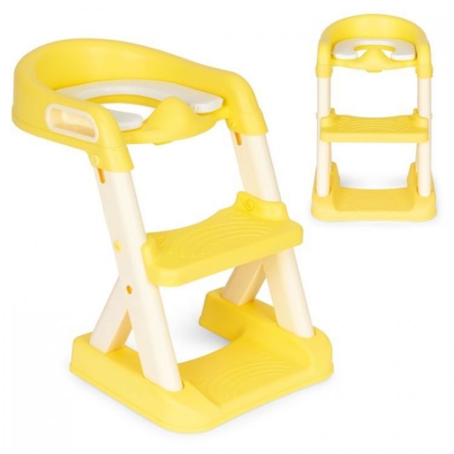 Reductor toaleta cu scara pentru copii ecotoys ha-p23s - galben edeediha-p23syellow