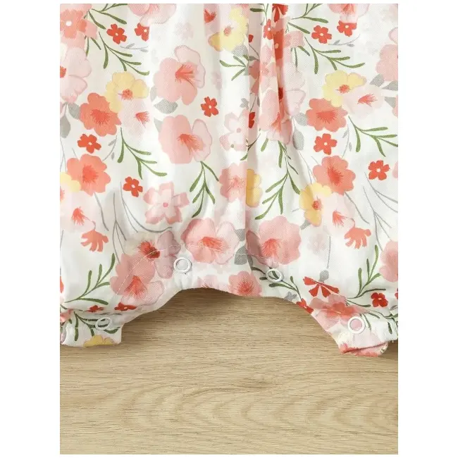 Salopeta alba cu floricele roz pudra mdtu136-r2