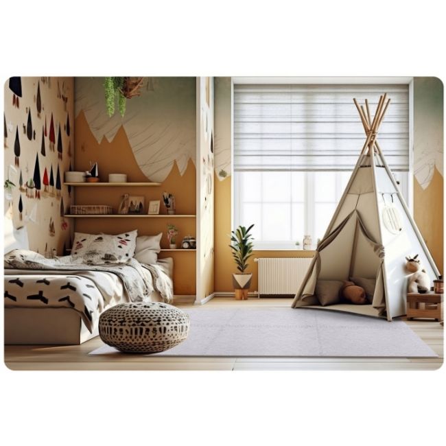 Salteluta de joaca multifunctionala tip puzzle, 180 x 120 cm, massido 650100 - gri edeedi650100