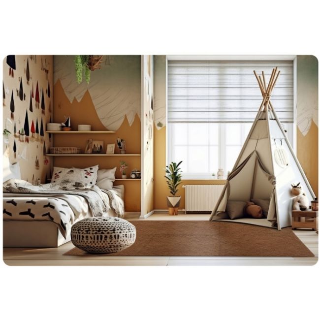 Salteluta de joaca multifunctionala tip puzzle, 180 x 120 cm, massido 650102 - maro edeedi650102