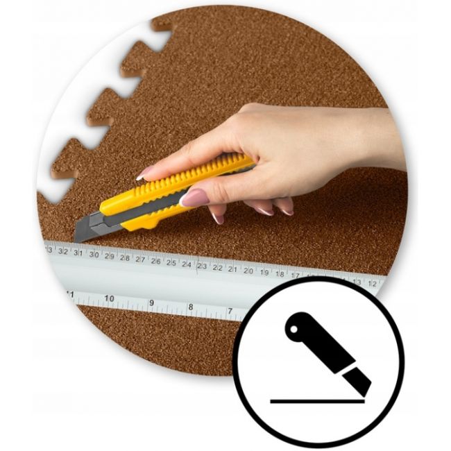 Salteluta de joaca multifunctionala tip puzzle, 180 x 120 cm, massido 650102 - maro edeedi650102
