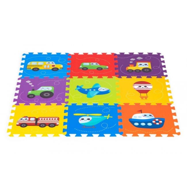 Salteluta de joaca pentru copii 86 x 86 x 1 cm iplay 0392 - vehicule edeedi0392