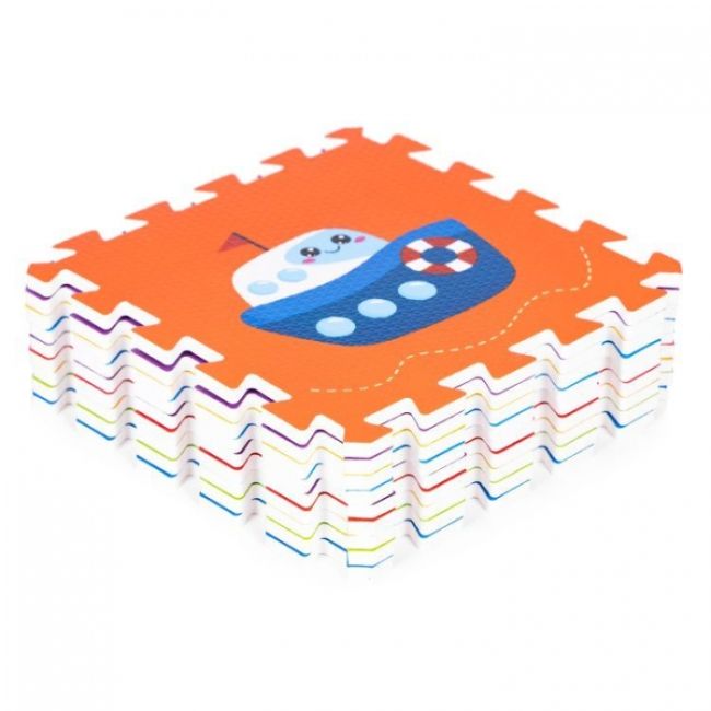 Salteluta de joaca pentru copii 86 x 86 x 1 cm iplay 0392 - vehicule edeedi0392