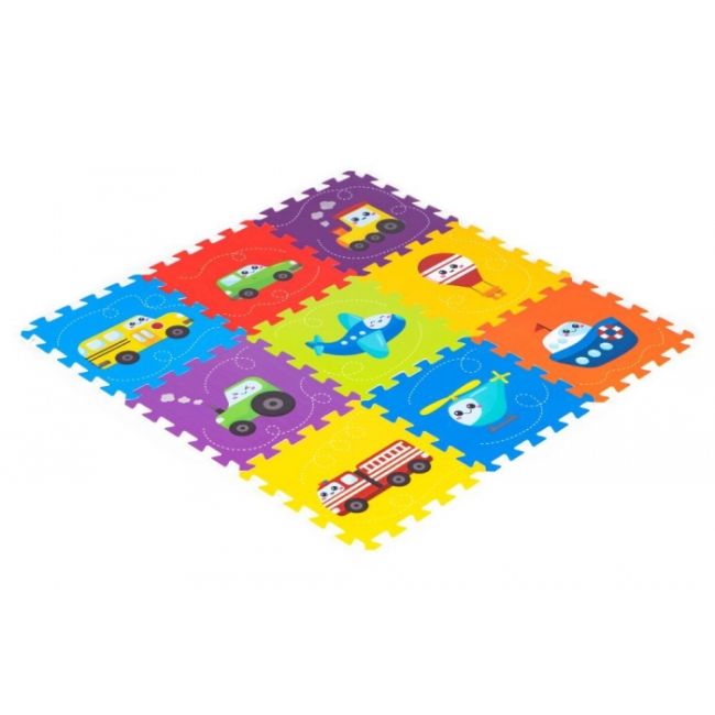 Salteluta de joaca pentru copii 86 x 86 x 1 cm iplay 0392 - vehicule edeedi0392