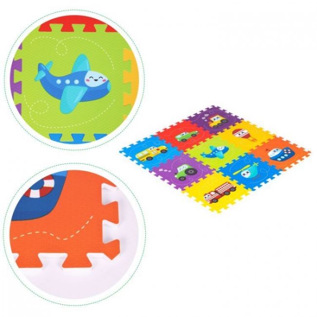 Salteluta de joaca pentru copii 86 x 86 x 1 cm iplay 0392 - vehicule edeedi0392