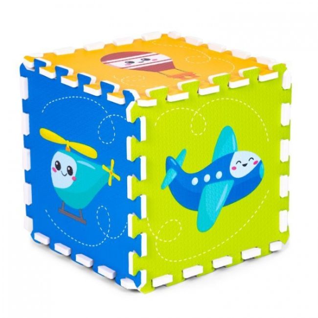Salteluta de joaca pentru copii 86 x 86 x 1 cm iplay 0392 - vehicule edeedi0392