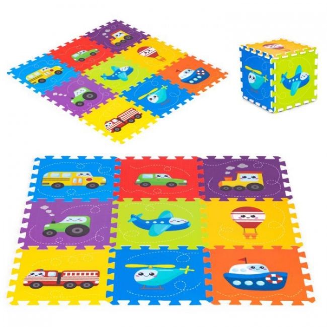 Salteluta de joaca pentru copii 86 x 86 x 1 cm iplay 0392 - vehicule edeedi0392