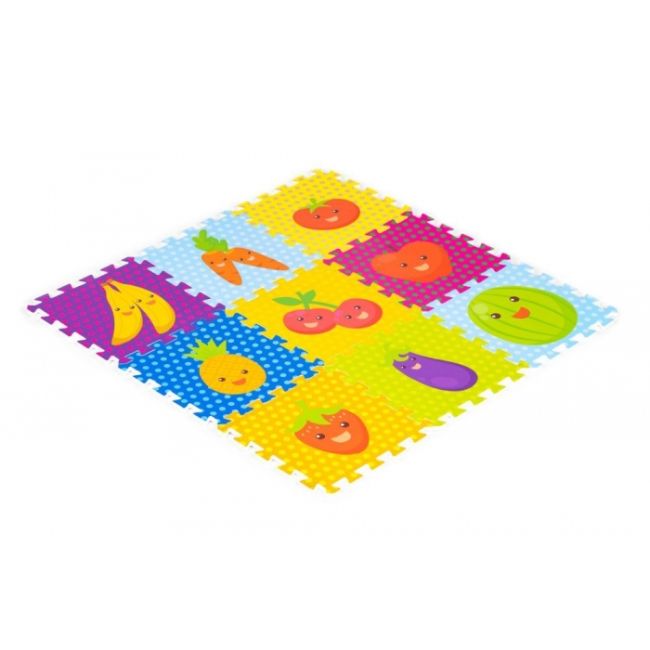 Salteluta de joaca pentru copii 86 x 86 x 1 cm iplay 0393 - fructe si legume edeedi0393