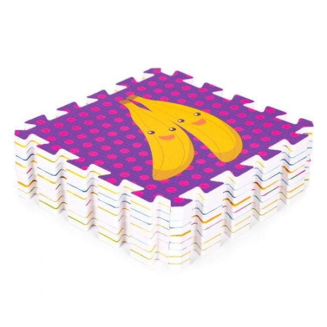 Salteluta de joaca pentru copii 86 x 86 x 1 cm iplay 0393 - fructe si legume edeedi0393