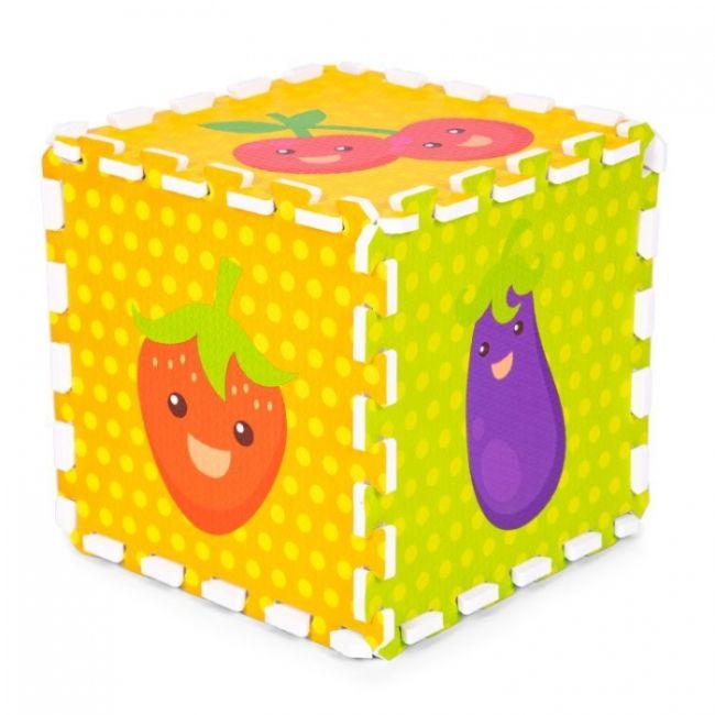 Salteluta de joaca pentru copii 86 x 86 x 1 cm iplay 0393 - fructe si legume edeedi0393