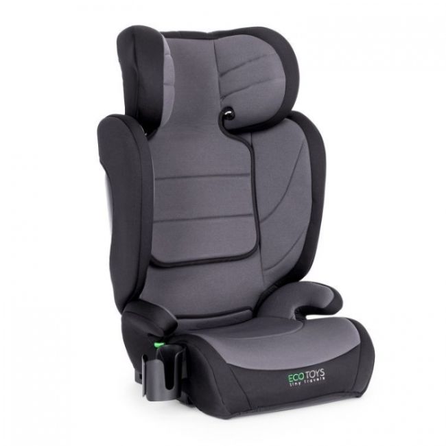 Scaun auto cu isofix ecotoys, grupa 100-150 cm, i-size, omologare r129/03 - gri edeedic026