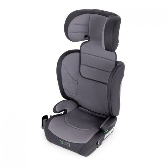 Scaun auto cu isofix ecotoys, grupa 100-150 cm, i-size, omologare r129/03 - gri edeedic026