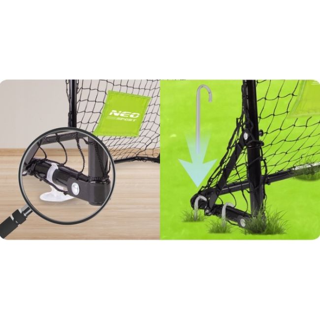 Set de 2 porti de fotbal, 60 x 25 x 45 cm, neo-sport 1461 edeedi1461