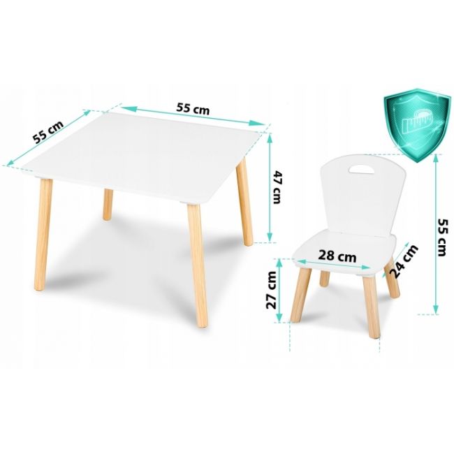 Set de masa cu doua scaune pentru copii ricokids rc-848 edeedi7848