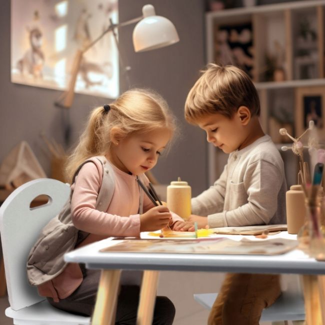 Set de masa cu doua scaune pentru copii ricokids rc-848 edeedi7848
