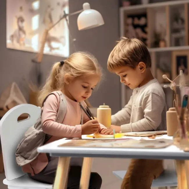 Set de masa cu doua scaune pentru copii ricokids rc-848 edeedi7848