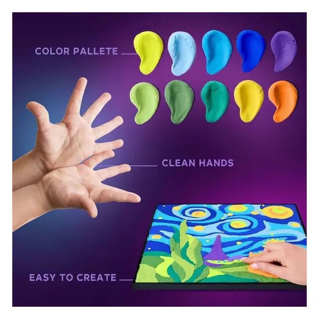 Set pictura cu argila usoara, 29*29 cm - Little Prince Night KRTOK20021