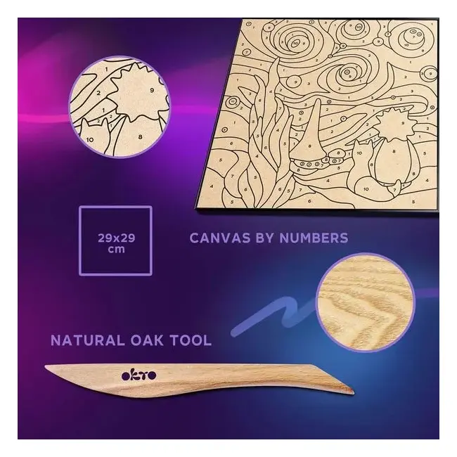 Set pictura cu argila usoara, 29*29 cm - Little Prince Night KRTOK20021