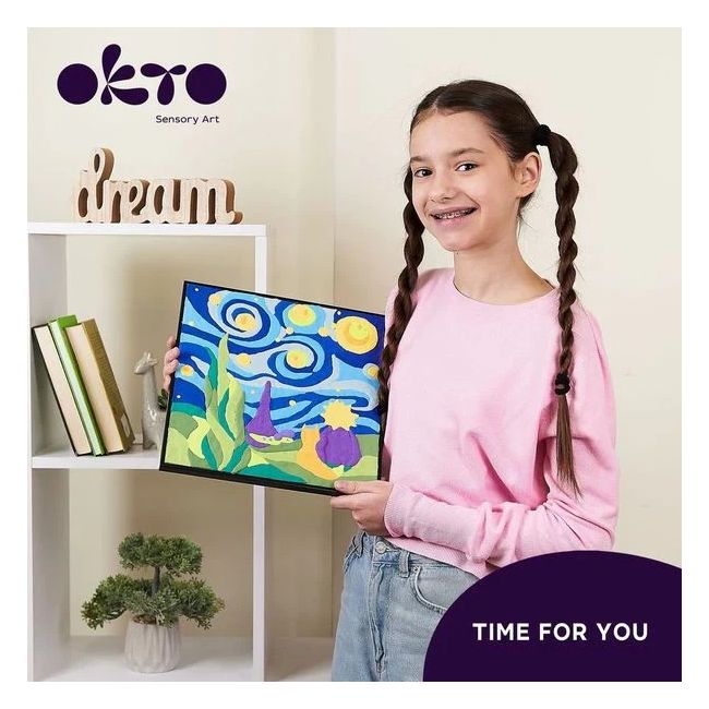 Set pictura cu argila usoara, 29*29 cm - Little Prince Night KRTOK20021