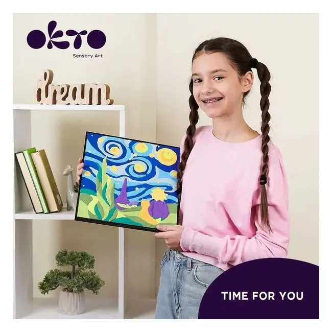 Set pictura cu argila usoara, 29*29 cm - Little Prince Night KRTOK20021