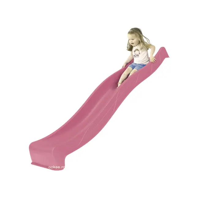Tobogan 2.90 m sline hdpe roz pastel kbt cu duza de apa - okekbt402.015.018.001