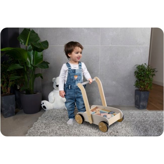 Antemergator din lemn cu blocuri din lemn incluse, 26.5 x 40 x 41 cm, nukido nk-856 edeedi785600