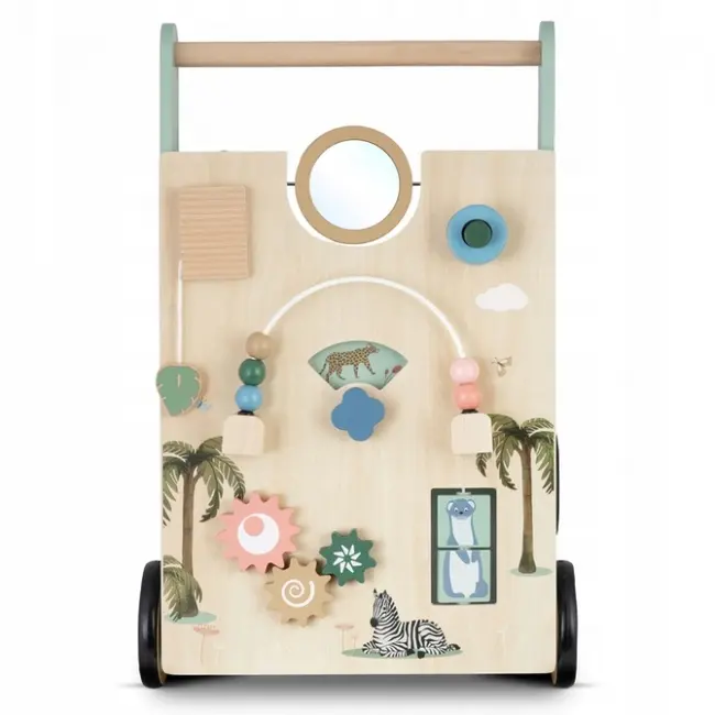 Antemergator educational din lemn cu diverse activitati, 33 x 33 x 50 cm, nukido nk-857 edeedi785700