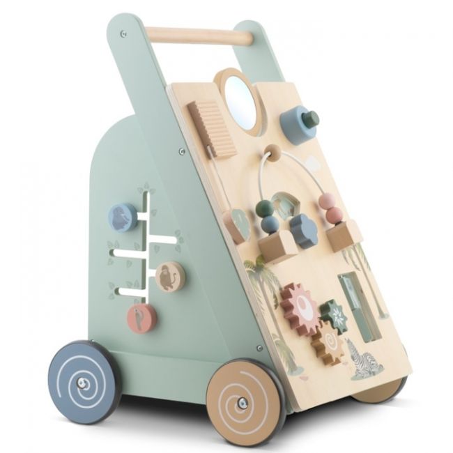 Antemergator educational din lemn cu diverse activitati, 33 x 33 x 50 cm, nukido nk-857 edeedi785700