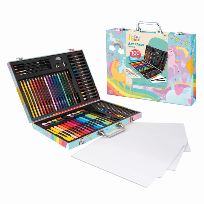 HAPPI HOBBI ART CASE SET DE DESEN DELUXE CU 100 DE ACCESORII UNICORN VIV1038-82058
