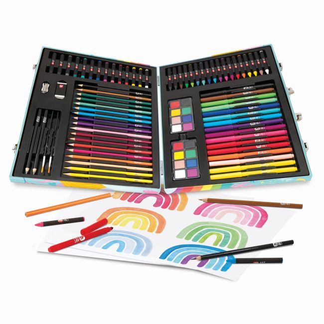 HAPPI HOBBI ART CASE SET DE DESEN DELUXE CU 100 DE ACCESORII UNICORN VIV1038-82058