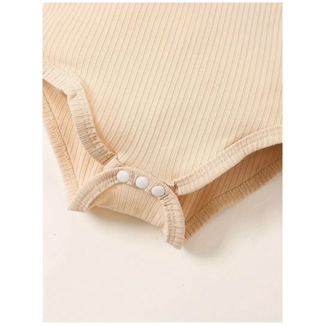 Set body crem cu inscriptie si fustita denim pentru fetite mbtu123-r2
